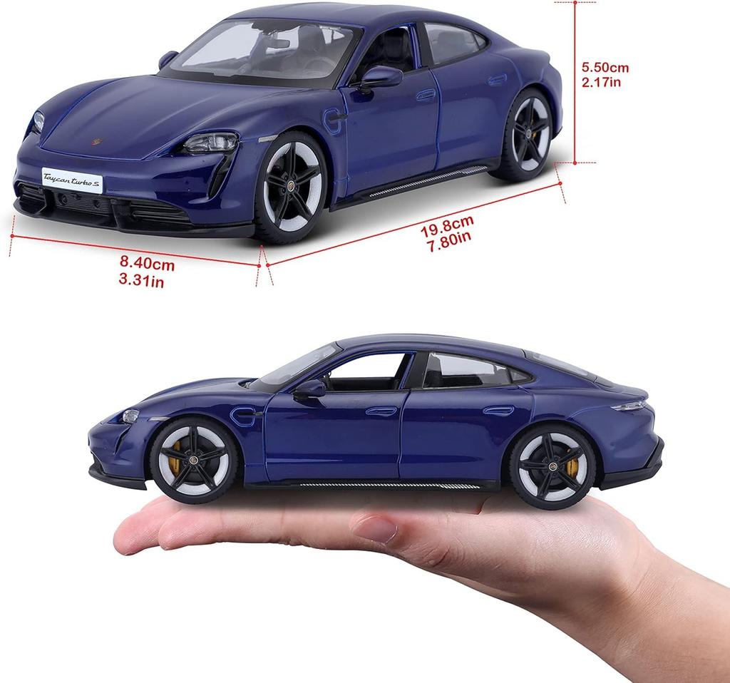 BURAGO Porsche Taycan Mini Car 1/24 BURAGO TAYCAN 2019 (Blue)