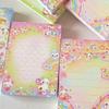 1/4Pcs Lovely Rainbow Rabbit Bear Memo Pads To Do List Journal Notepad Non Sticky Notebook Kawaii Stationery Diy Material Paper