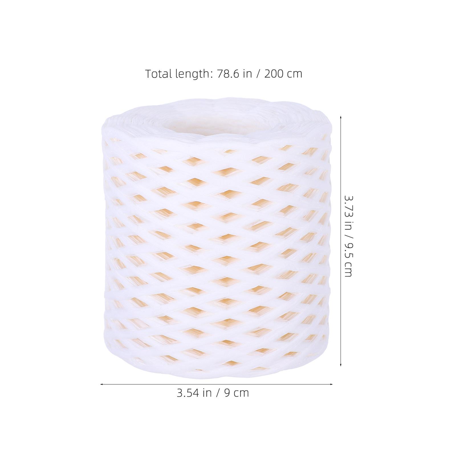

Raffia Paper Rope Raffia Yarn for Crochet Bags Present Packing Ribbon Craft Twine String Stylish Durable Easy Handle белый