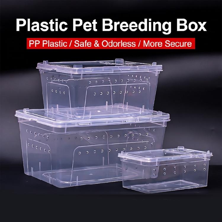 Plastic Lizards Keeper Tanks Observation Panel Breathable Design Stackable Enclosure