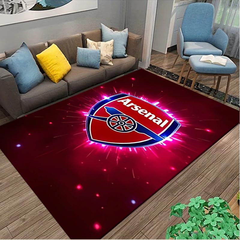 1pc Football Club Rug, Comfortable Printed Home Area Carpet, Cozy Office Chair Rug