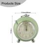 Silent Vintage Alarm Clock Round Small 12 Hour Display Analog Decor For Table Night Light Portable Retro Bedroom