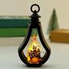 Yousheng Halloween Candle Lantern, Vintage Castle Witch Scarecrow Flameless LED Lighted Lantern for Halloween Table