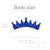 Handmade Multi-Color Glitter Crown Hair Clips for Girls