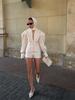 Women's V-neck Jacket Women's Solid Color Single Breasted Jacket Ladies' Waist Cinched Suit 2026
