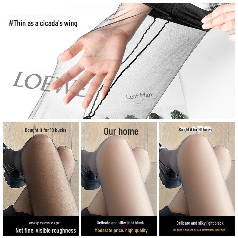 Autumn Women's Sheer Black Anti-Snag Pantyhose - Durable & Sexy for a Bare Legs Look