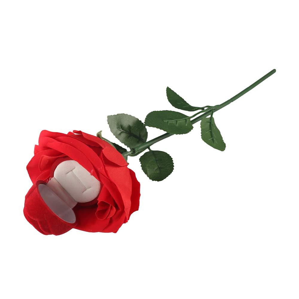 Stud Earrings Romantic Wedding Ring Holder Velvet Engagement Rings Box Fresh Jewelry Box  Travel