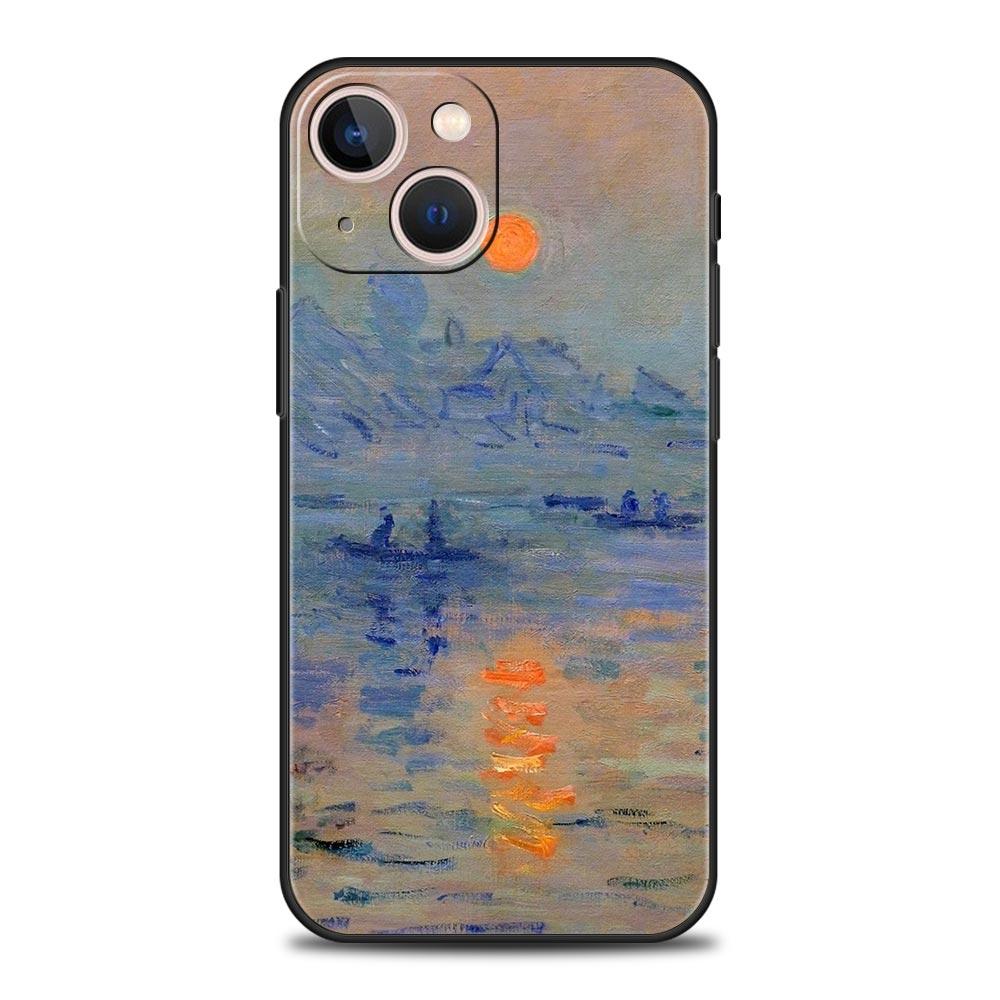 Claude Monet Impressionism Painter For iPhone 11 12 13 15 16 14 Pro Max Phone Case X XR XS 7 8 Plus SE Luxury Cover Funda