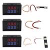 Voltage Amperage Monitor Gauge Amp Detector 0‑100V Voltage Current Meter with Calibration Potentiometers for Solar Panels