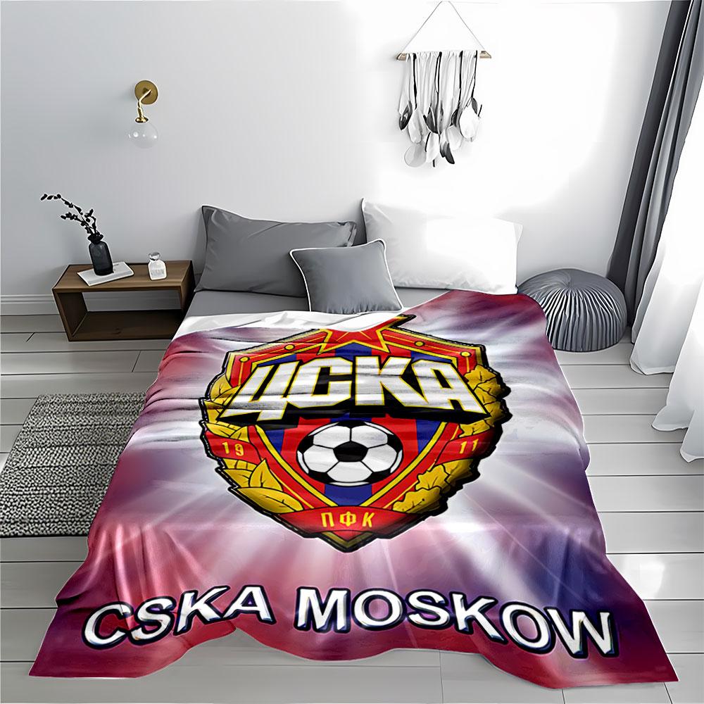 CSKA Moscow Football Crest for All Seasons Blanket Lunch Break Throw Gift