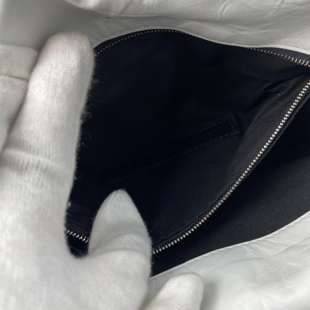 Gebrauchte BALENCIAGA Handtasche weiß/Silber Gummi Damen