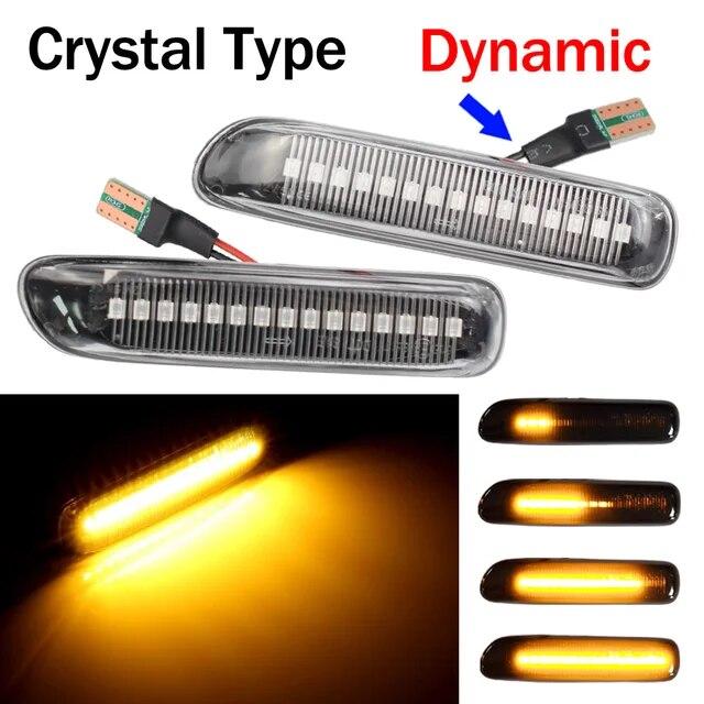 LED Dynamic Side Marker Turn Signal Blinker Flowing Water Blinker Flashing Light For BMW E46 3er Limo Coupe Compact Cabriolet