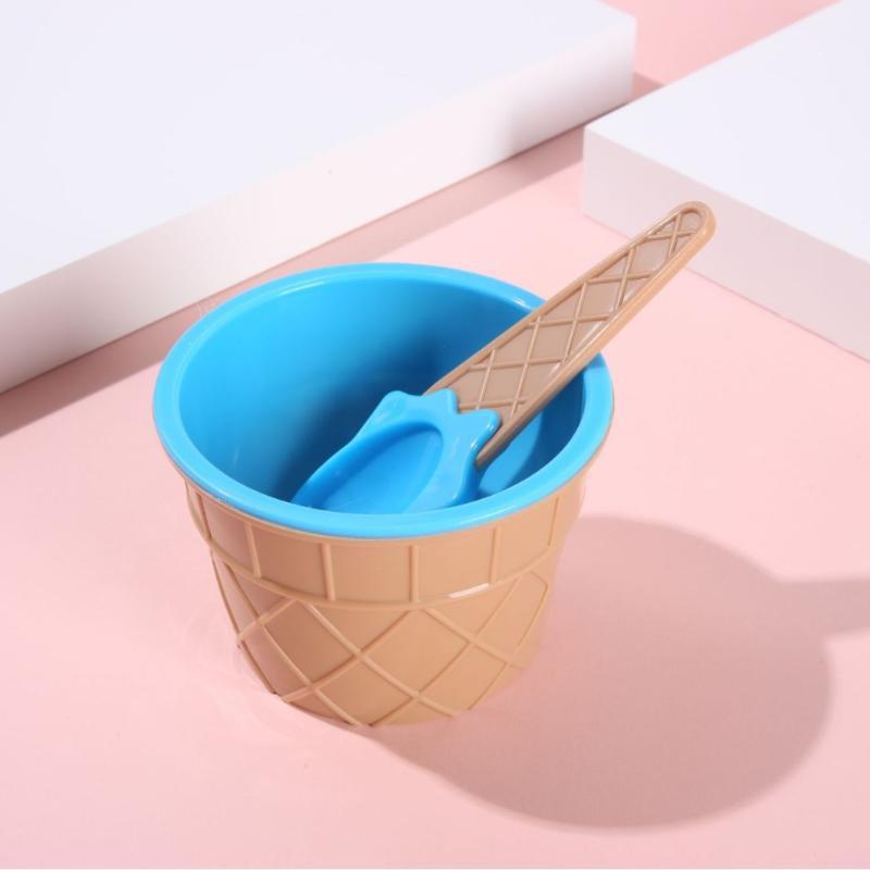 Vibrant Color Ice Cream Bowls With Spoons Dessert Sundae Dishes Set For Birthday Holiday Party Ice Cream Favor Gift Decor