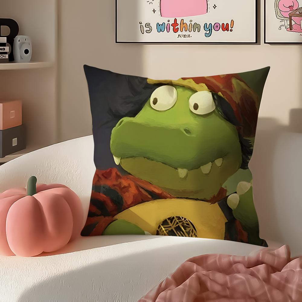 Cartoon Character PParty Animals Cushion Cover Pillowcase Short Plush Invisible zipper Room Sofa Cushion Cover