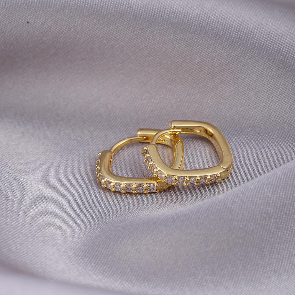 Elegantní náušnice s jehličkou ze stříbra 925: Všestranné francouzské kruhy v měděné barvě s více styly pro sofistikovaný vzhled