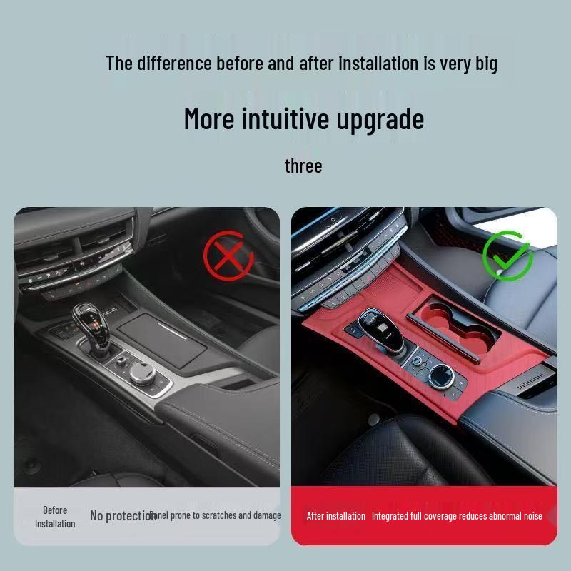 Silicone Central Control Pad & Wireless Charger for Cadillac CT5 - Anti-slip, Scratch-proof Cup Holder Insert