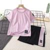Conjunto de camiseta y pantalones cortos para niños, cómodo, hipoalergénico y transpirable, adecuado para deportes y uso diario