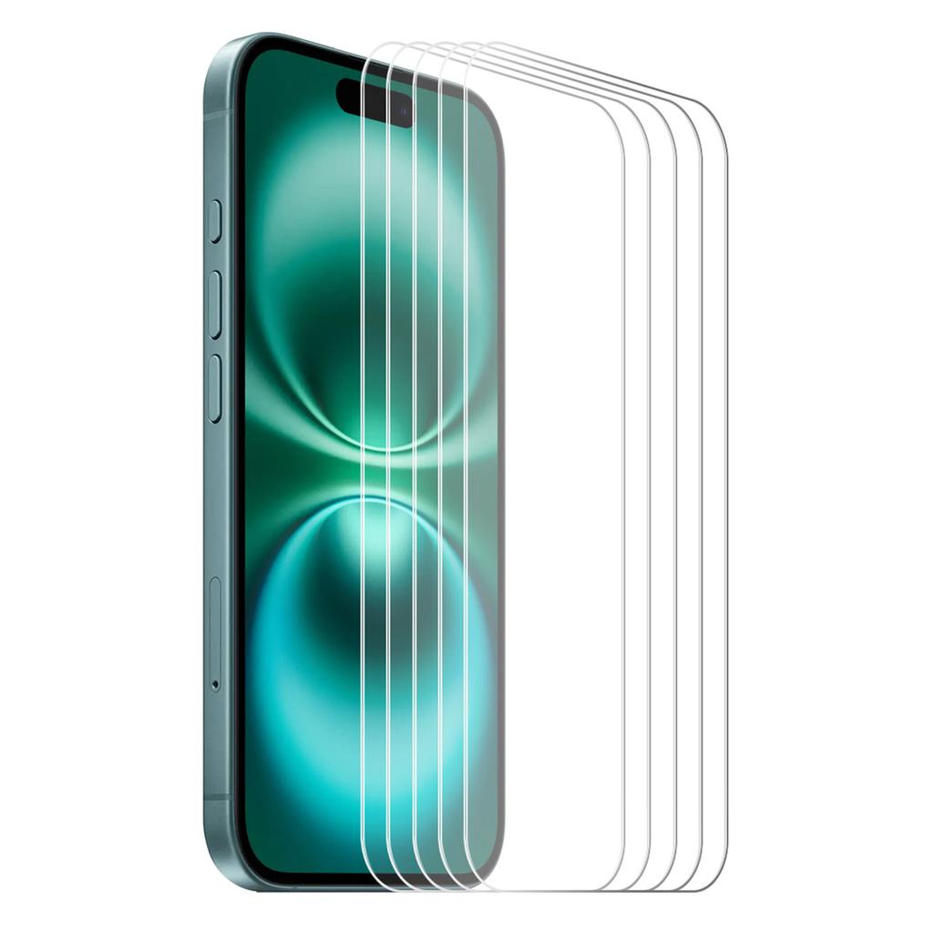 ENKAY HAT PRINCE 5Pcs For iPhone 17 Pro Screen Protector Thick Adhesive 9H Arc Edges High Aluminium-Silicon Glass Film
