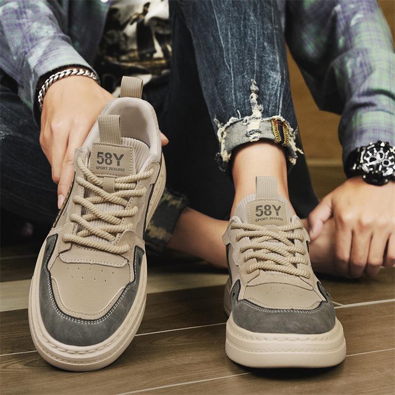 Low-top Board Shoes Thick-soled Heightening Casual Shoes Autumn and Winter Skateboard Sneakers
