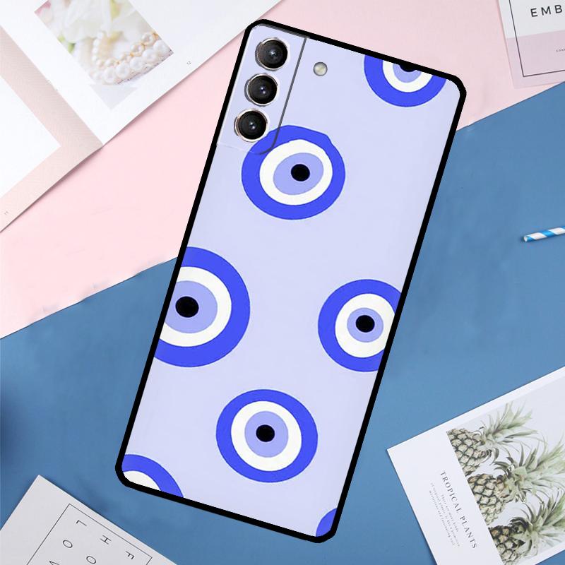 

Lucky Eye Blue Evil Eye Print Case For Samsung Galaxy S25 Ultra S24 S23 S22 S21 Ultra S9 S10 Plus S23 FE S25 FE Back Cover Galaxy S21