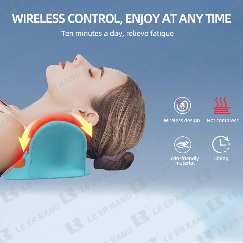 Sleep Pillow Cervical Traction Device Red Light Hot Compress Neck Shoulder Massage Cushion Relax Neck Muscles