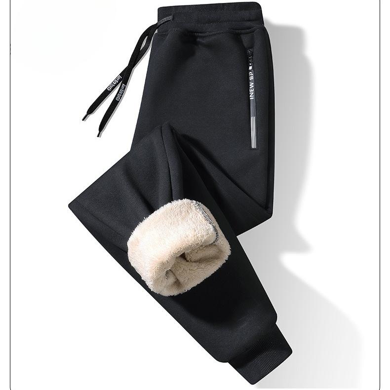 Plus Size Winter Pants Men Thicken Fleece Lined Sweatpants Warm Outdoor Sweatpants Men Trousers Winter Fashion Men Bottoms