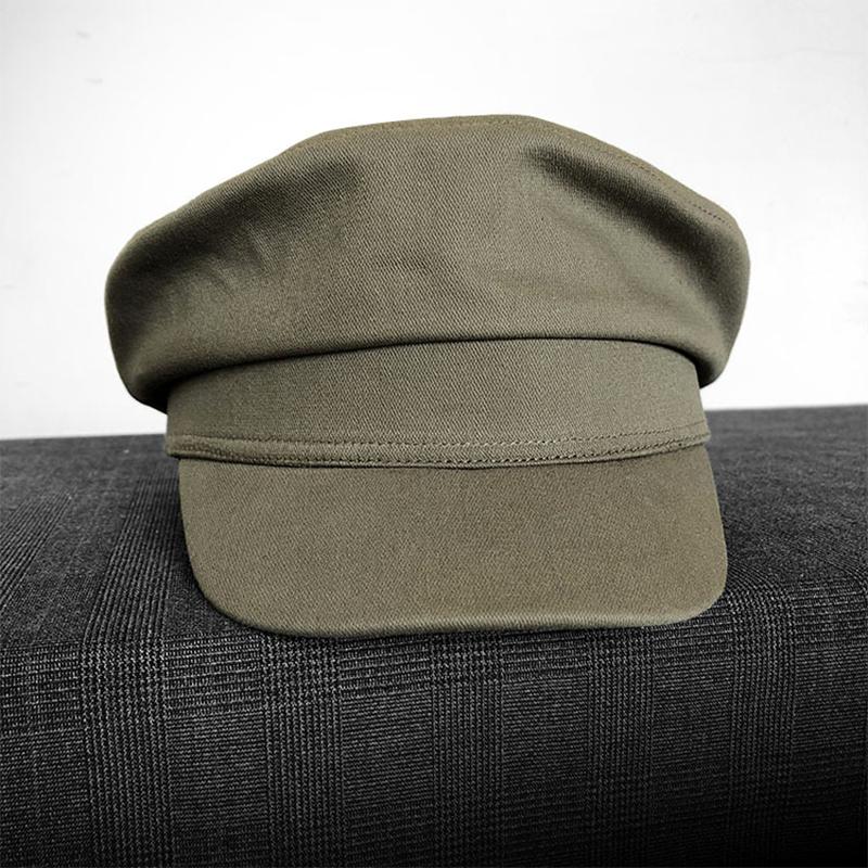 Casual Herenpet in Marine Stijl - Puur Katoen Retro Eendensnavel Garrison Hoed Lente Zomer Platte Bovenkant Baret