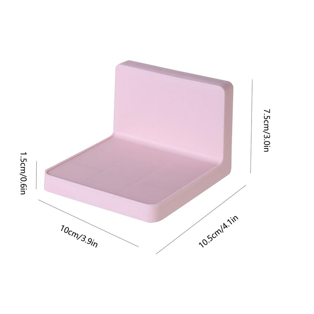 Multifunction Wall Mounted Storage Rack Adhesive DIY Soap Sponge Holder Kitchen Bathroom Self Adhesive No-drill Shelves