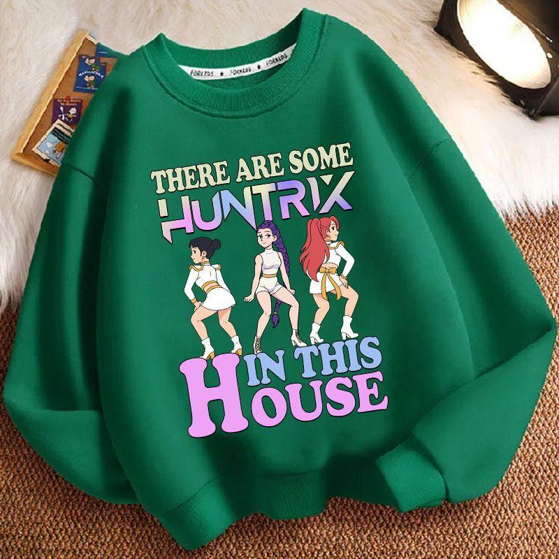 

Children s Witch Hunt Team Casual Tops for Autumn and Winter, Loose Long-sleeved Round-neck Hoodies for Boys and Girls 160