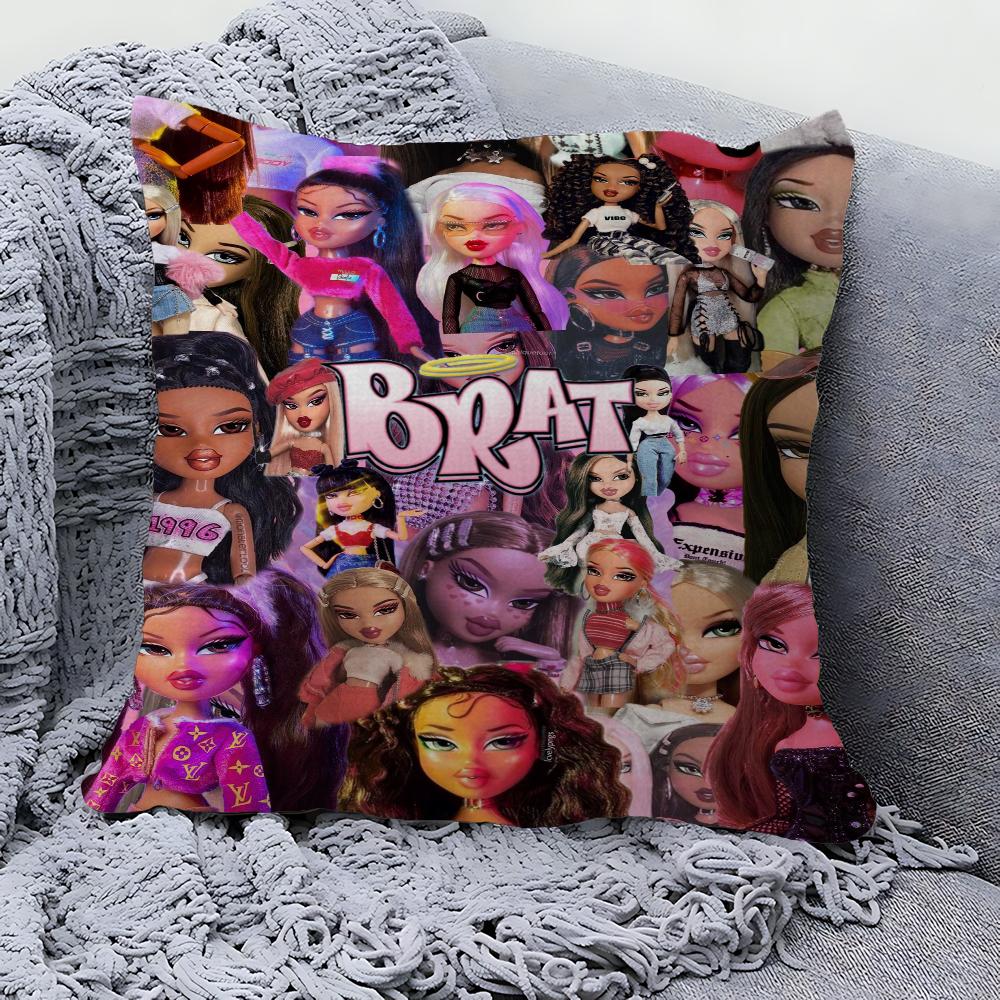 

B-Bratz-Dolles Cushion Cover Pillow Cover Decor Pillowcase Printed Cushion Case For Couch 40x40 cm