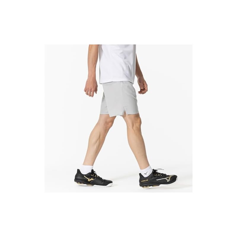 Tennis/Badminton Game Shorts, Half Shorts, Japan Badminton Association Approved, Unisex, 62JBB023, Adult, Vapor Silver, Size L