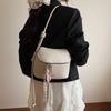 Simple messenger box bag women's summer new high-end niche lychee pattern fashion shoulder bag