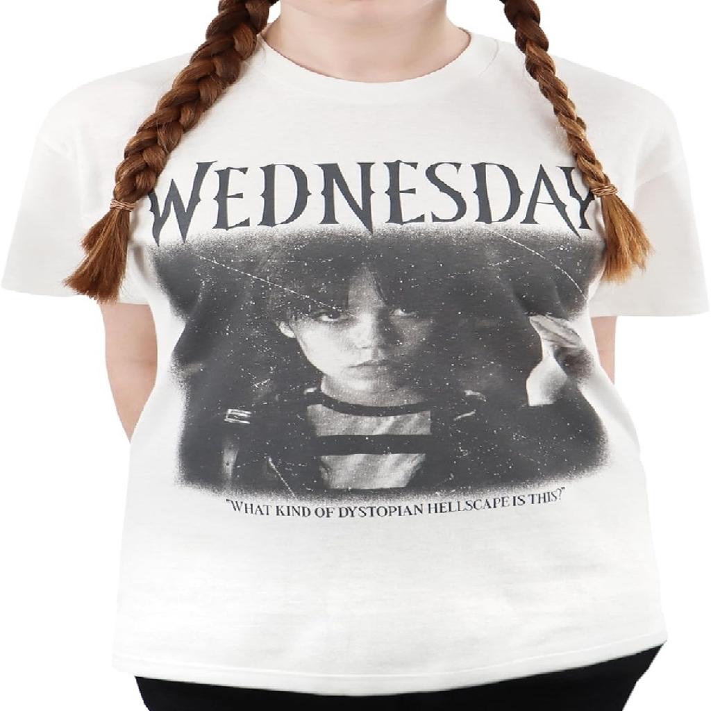 Wednesday Tshirt _ Addams Family Shirts for Women _ Gothic Clothes for Teen Girls _ Short Sleeved Girls Tshirt _ Sizes S To M