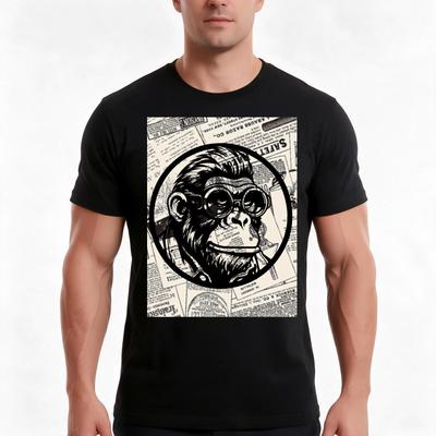 Monkey Tshirt Summer Casual Cotton Tee Oversized Streetwear Tops Vintage Graphic Print Loose Fit Short Sleeve 100 Cotton