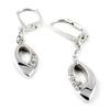 Altesse [G2267] - Boucles argent 'Scarlett' blanc
