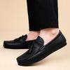 2025 Quasten Penny Loafer Herren Freizeitschuhe Atmungsaktive Herren Mokassins Leder Slipper Flache Leichte Herren Fahrschuhe