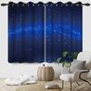 Night Starry Sky Moon Stars Milky Way Blackout Curtains Children'S Bedroom Heat Insulation Noise Reduction Window Drapes 2Pcs