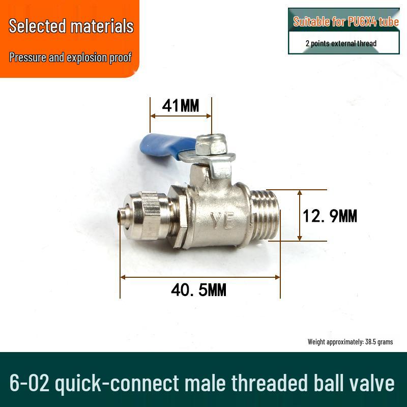 Check Valve: All-Copper Pneumatic Ball Valve – Thickened Tap Water Pipe Switch, Available in 4, 6, and 2-Point Mini Sizes