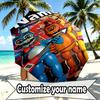 Custom Name Personalized Five Nights at Freddy's Print Umbrella, Auto Open Close, 8‑Rib Sturdy Frame, Commute Camping Hiking Use, Birthday Gift