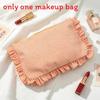 Minimalist Striped Makeup Bag With Zipper For Travel And Home Storage