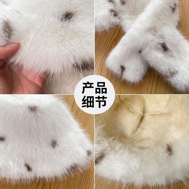 Imitation Fox Hair White Fisherman Hat Children Winter Windproof Plush Bucket Hat Versatile Warm Thickened Scarf Basin Hat