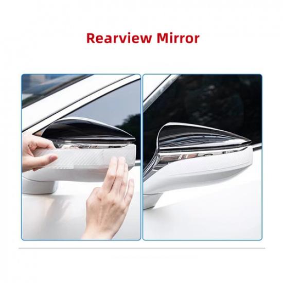 Universal Carbon Fiber Patterned Clear Transparent Car Door Sill Tape Sticker
