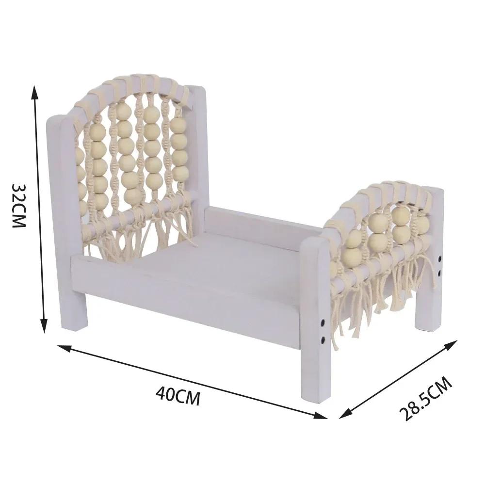 Newborn Photography Props Baby Hand-made Bed Furniture Retro Bebe Photo Accesories Recien Baby Girl Boy Posing Bed Photo Props