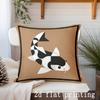 Modern Abstract Orca-Patterned Throw Pillow Pattern Cushion Cover Suitable for Sofa Bedroom Car Pillow Cover