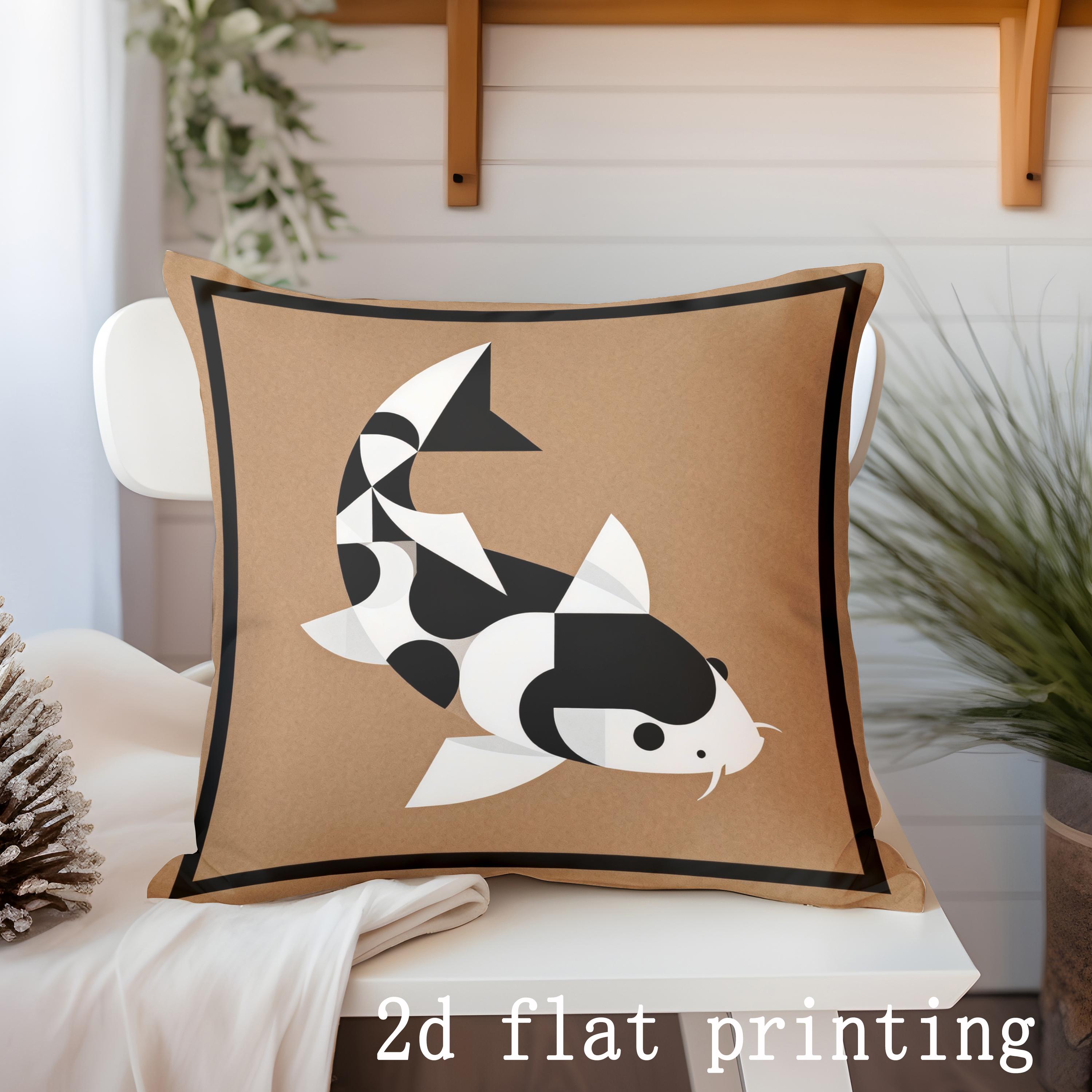 

Modern Abstract Orca-Patterned Throw Pillow Pattern Cushion Cover Suitable for Sofa Bedroom Car Pillow Cover 45x45cm