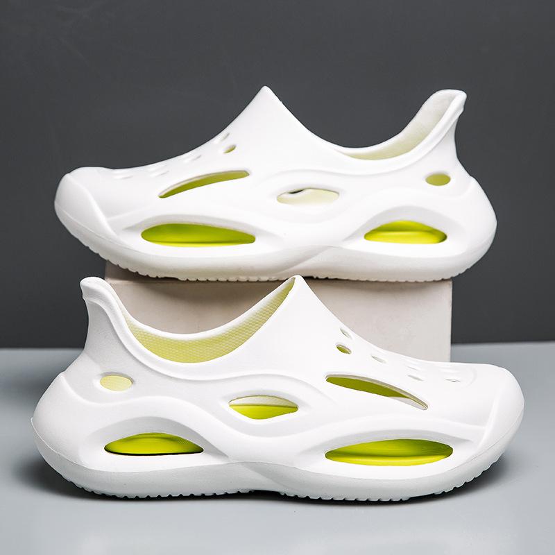 

Летние пляжные сандалии на толстой подошве для мужчин, спортивные, износостойкие пляжные тапочки 36-37 белый