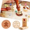 MY# Christmas Art Seal Head Ornamental DIY Craft Supplies for Packaging Scrapboo