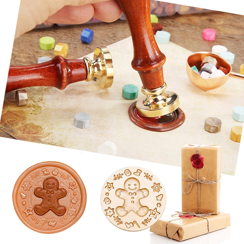 MY# Christmas Art Seal Head Ornamental DIY Craft Supplies for Packaging Scrapboo