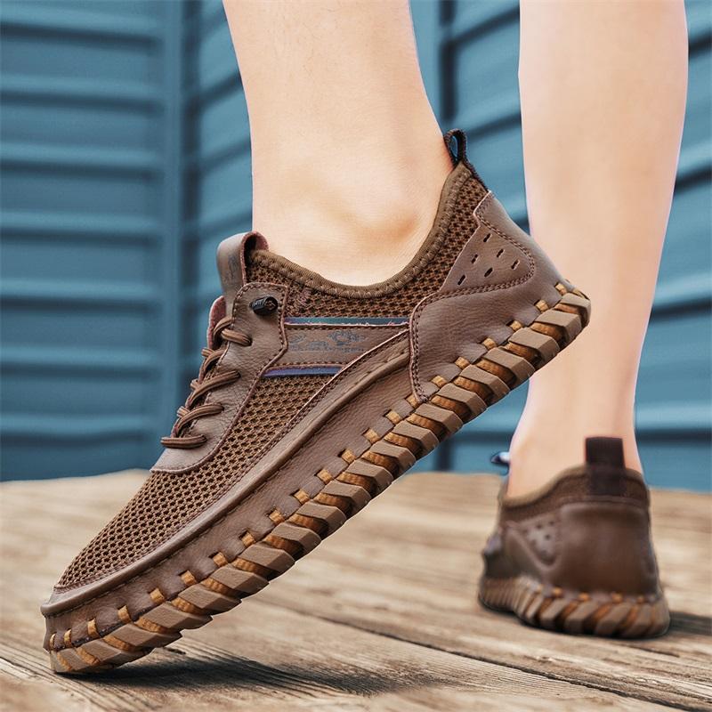 Móda Léto Prodyšné Ležérní Pánské Boty Business Síťované Boty Pánské Tenisky Měkké Ploché Horký Výprodej Ležérní Boty Mokasíny Velikost 3-46