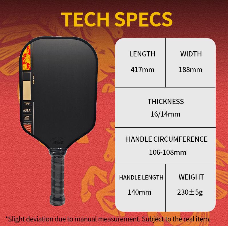 2026 Year of the Horse Ben Johns Perseus Pro IV GEN4 16mm Limited Edition Pickleball Paddle 16mm золотой